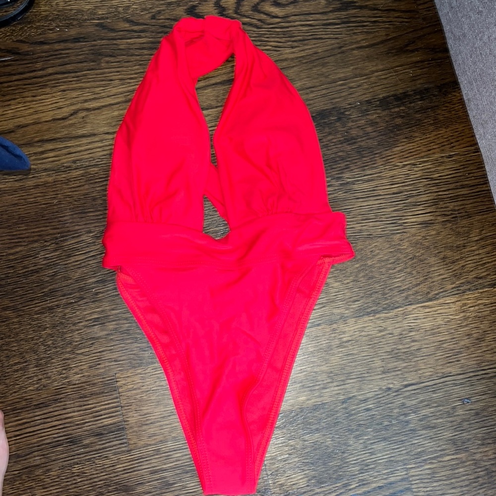 Matte Swim Red One piece
